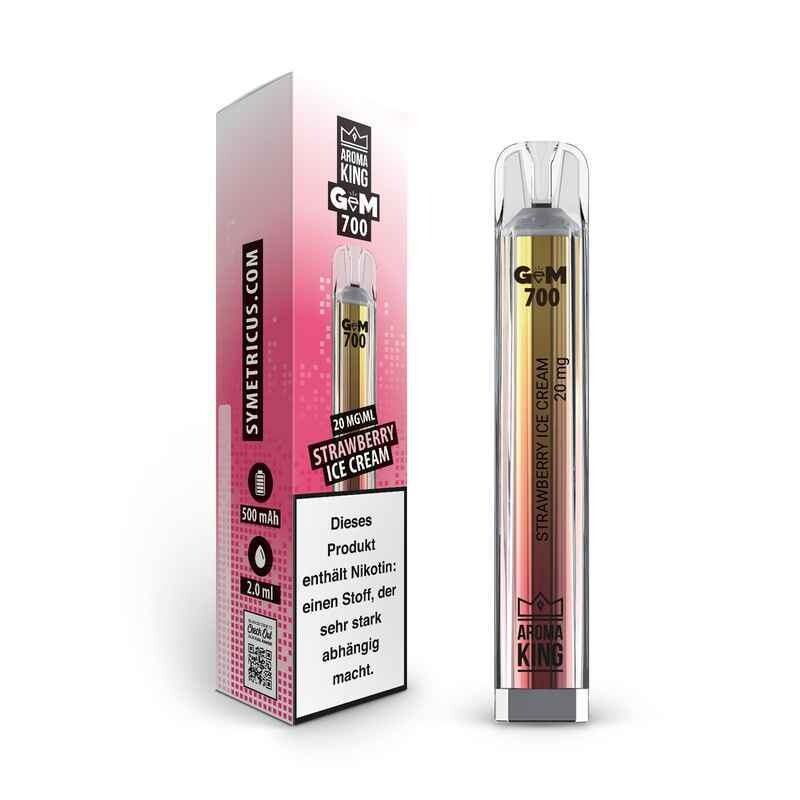 Strawberry Ice Cream 20mg - Aroma King Gem 700 E-S...
