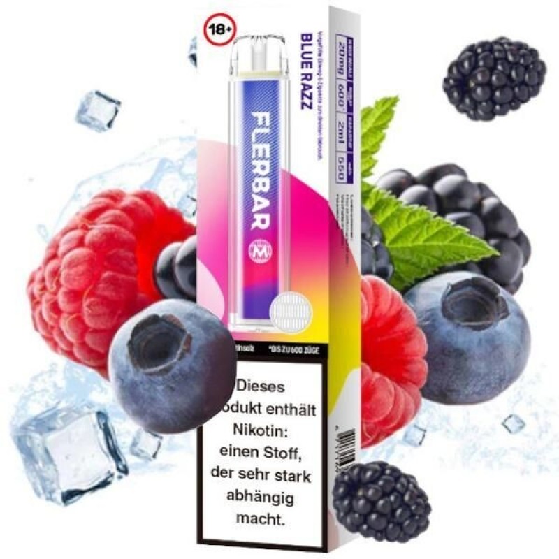 Blue Razz 20mg - Flerbar E-Shisha