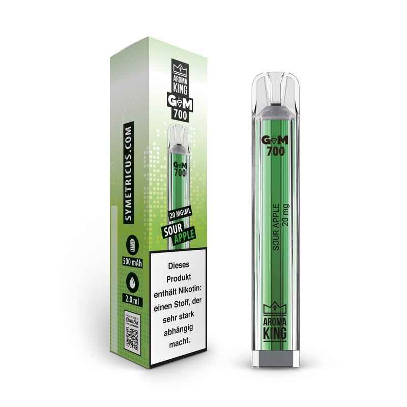 Sour Apple 20mg - Aroma King Gem 700 E-Shisha