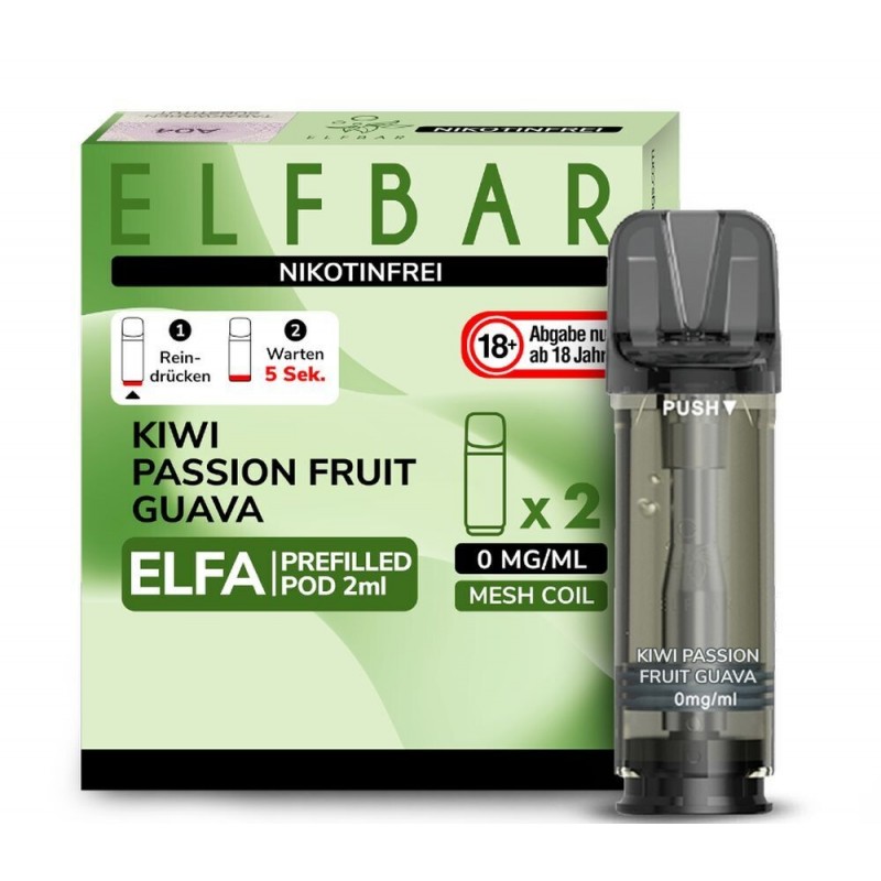 Kiwi Passion Fruit Guava Elfa Pods - ohne Nikotin