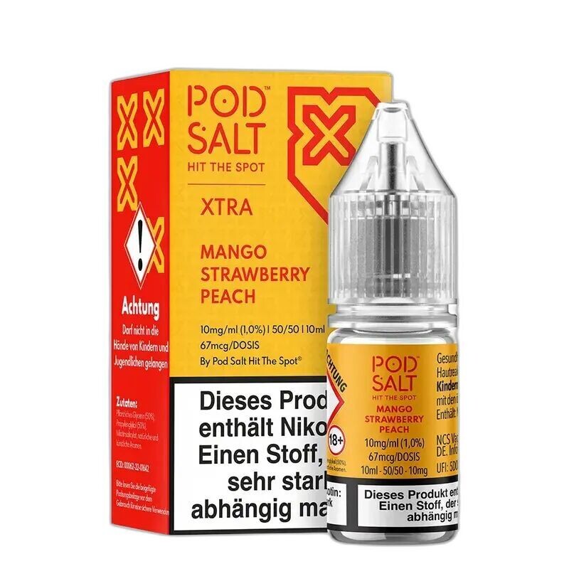 Liquid Mango Strawberry Peach - Pod Salt Xtra