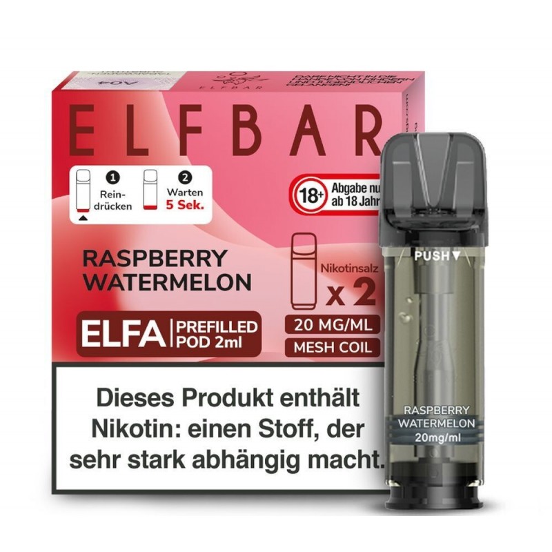 Raspberry Watermelon Elfa Pods - 20mg