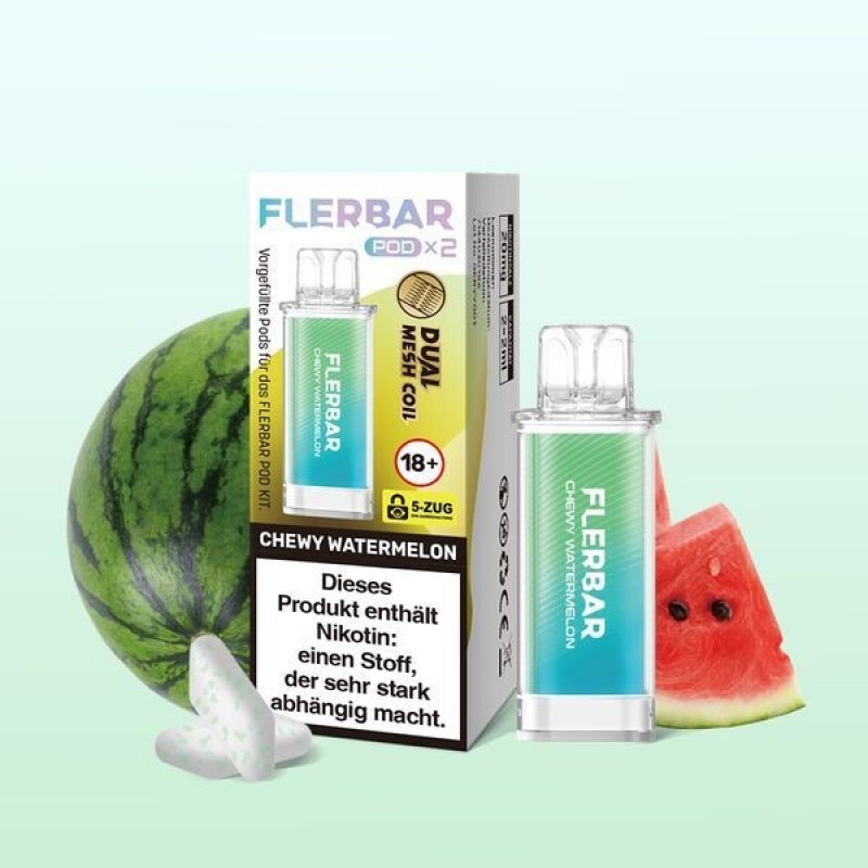 Chewy Watermelon 20mg - Flerbar Pods