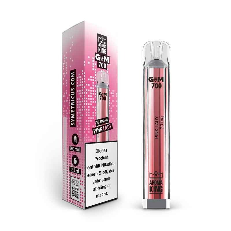 Pink Lady 20mg - Aroma King Gem 700 E-Shisha