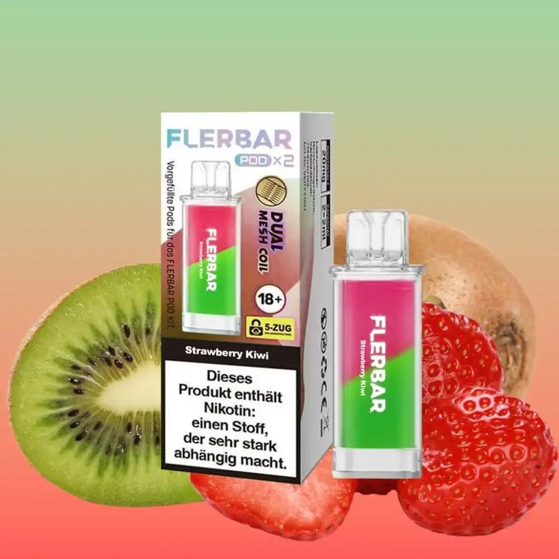 Strawberry Kiwi 20mg - Flerbar Pods