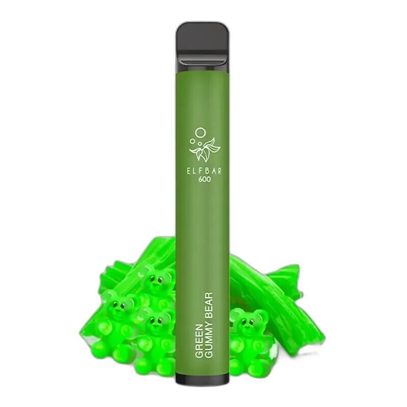 Elfbar 600 - Green Gummy Bear 20mg