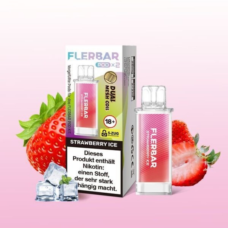 Strawberry Ice 20mg - Flerbar Pods