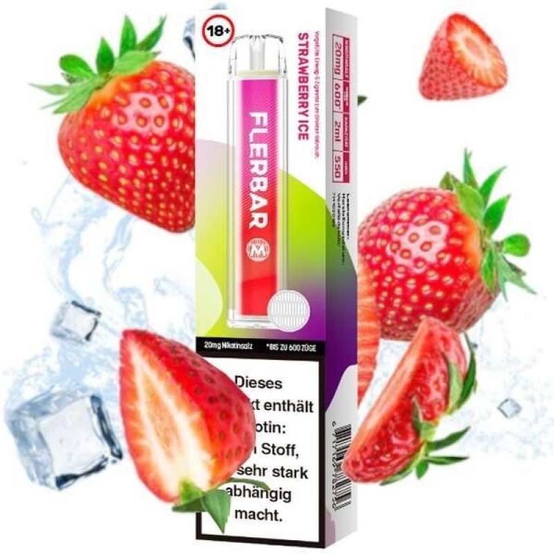Strawberry Ice 20mg - Flerbar E-Shisha