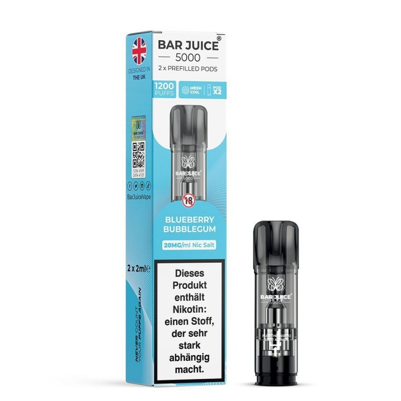Blueberry Bubblegum 20mg - Bar Juice 5000 Pods