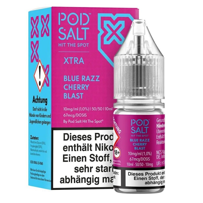 Liquid Blue Razz Cherry Blast - Pod Salt Xtra