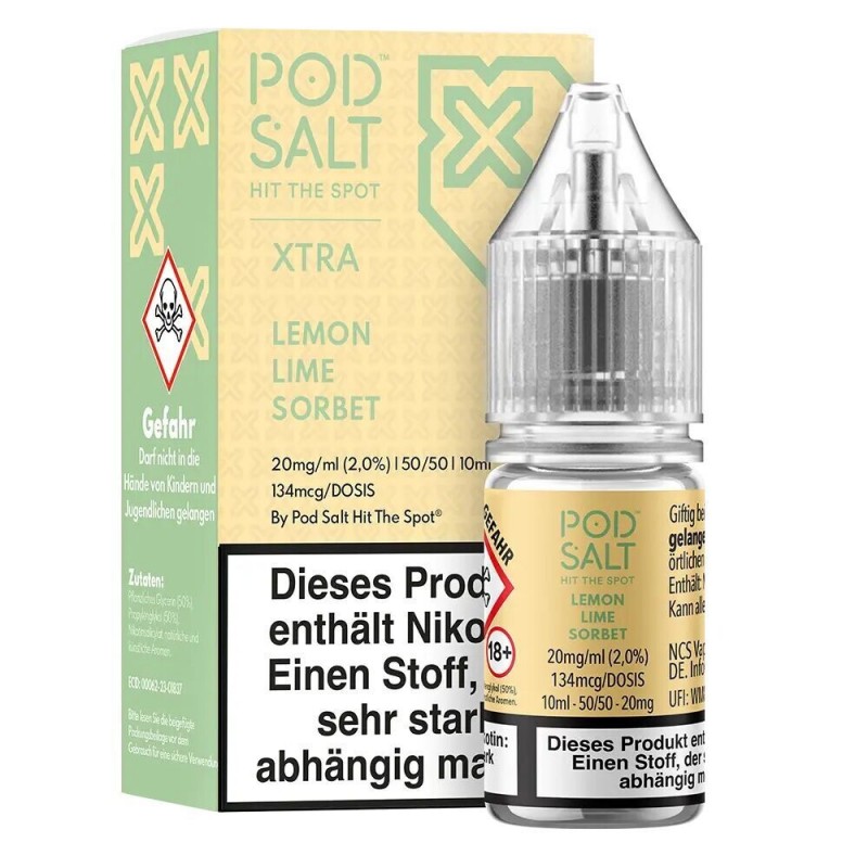 Liquid Lemon Lime Sorbet - Pod Salt Xtra