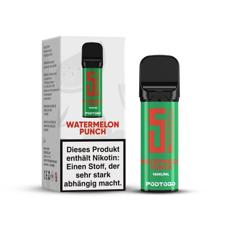 Watermelon Punch 16mg - 5 Elements White Line Pods