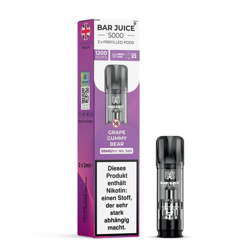 Grape Gummy Bear 20mg - Bar Juice 5000 Pods