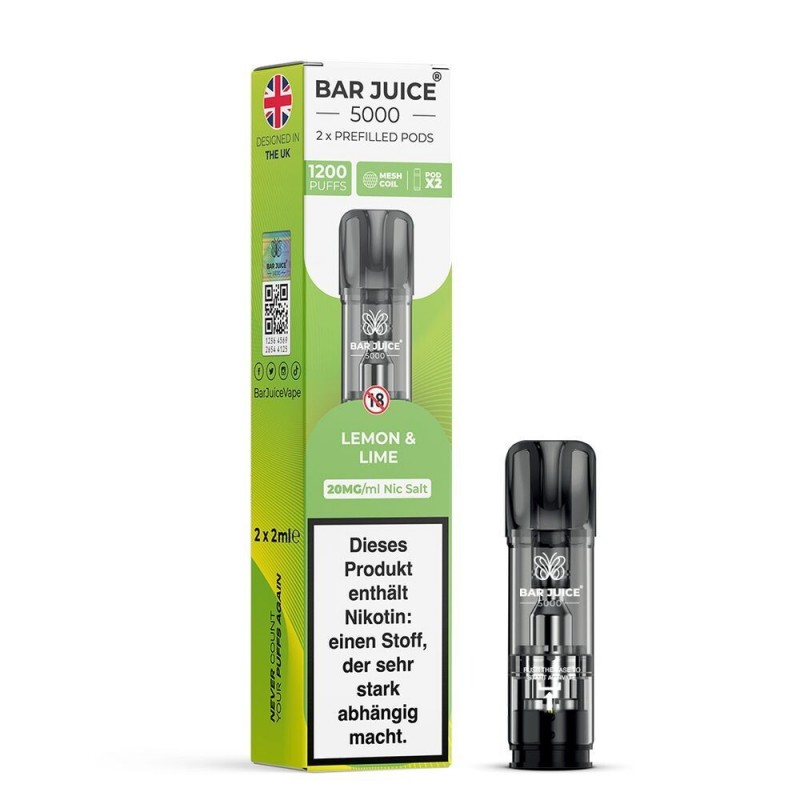 Lemon & Lime 20mg - Bar Juice 5000 Pods