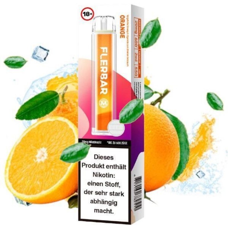 Orange 20mg - Flerbar E-Shisha