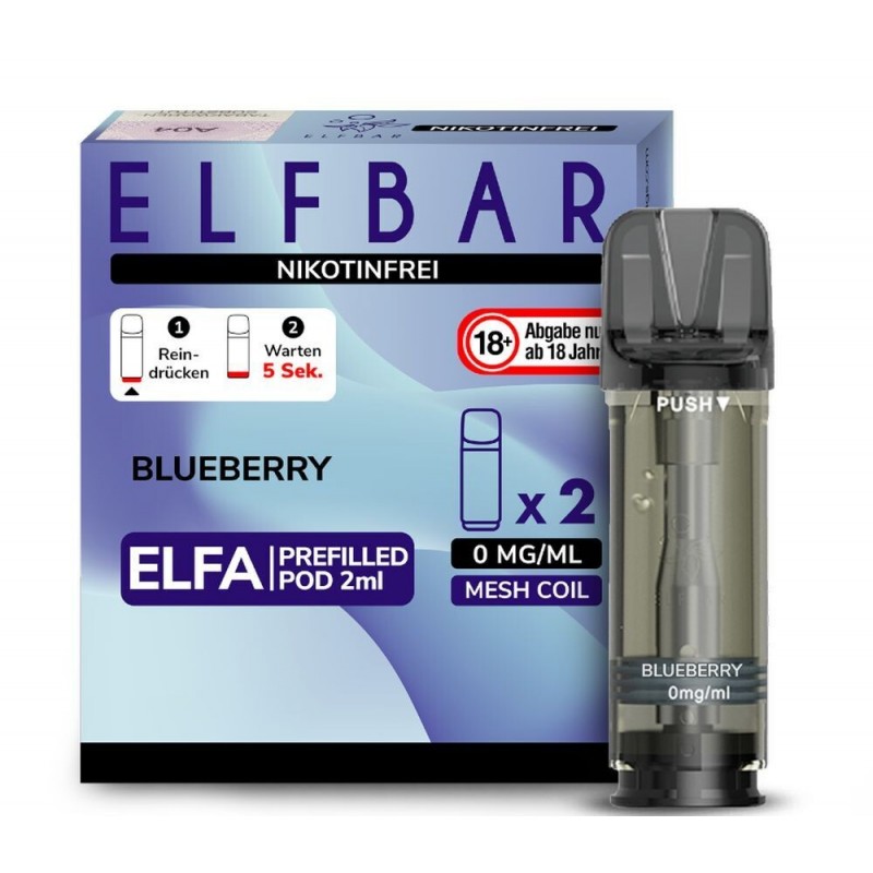 Blueberry Elfa Pods - ohne Nikotin