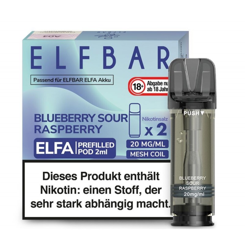 Blueberry Sour Raspberry Elfa Pods - 20mg