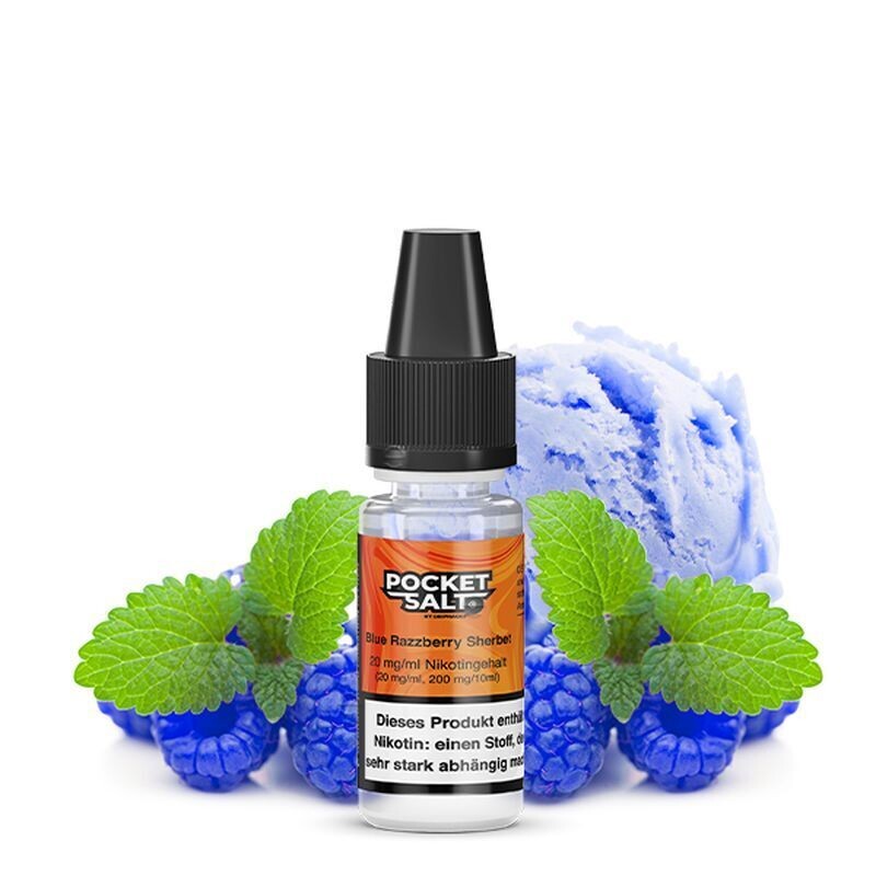 Liquid Blue Razzberry Sherbet 20mg - Pocket Salt